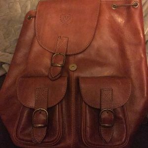 Italian leather backpack